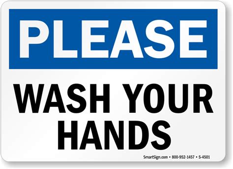 Printable Hand Wash Sign