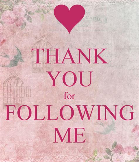 Thank You For Following Me Words Thankful Feelings