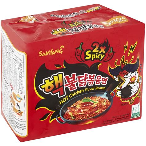 Samyang Ramen Hot Chicken 2x Spicy 5 Pack Woolworths