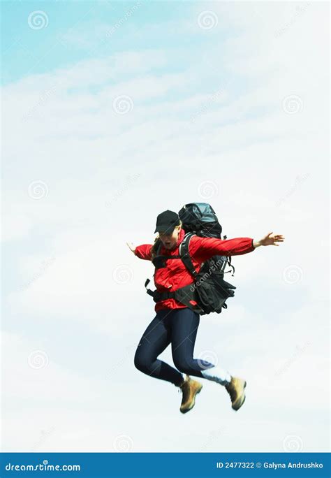 Flying Girl Stock Photo Image Of Healthy Female High 2477322
