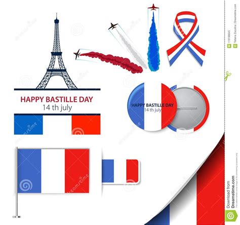 Greeting Card Design for the Bastille Day Fourteen of July or Another ...