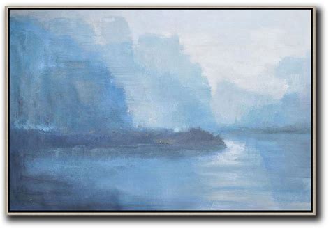 Hand Painted Horizontal Abstract Landscape Oil Painting On Canvas Art