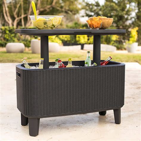 Keter Bevy Bar Table And Cooler Combo Bar Table Serving Table Table