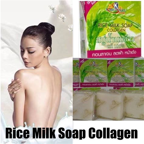 Thai Herbal Rice Milk Soap Collagen Skin Lightening Soap K