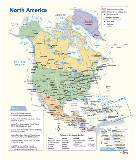 North America Political Wall Map By Geonova