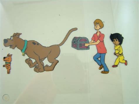 13 Ghosts Scooby Doo Cartoon Cel Art Shaggy Gang Run 79329528