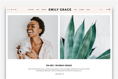 Emily Grace - A Blog & Shop Theme (With images) | Blog themes wordpress, Web themes, Blog themes