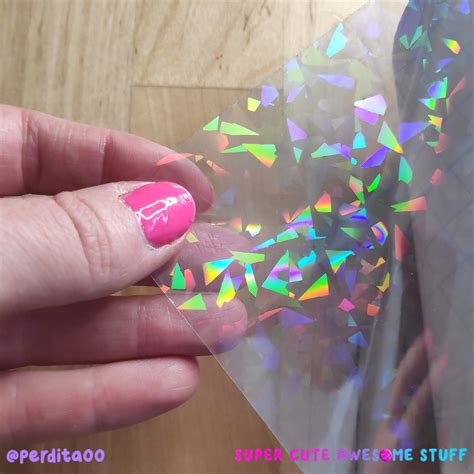Cracked Ice Holographic Transparent Overlay Self Adhesive Etsy