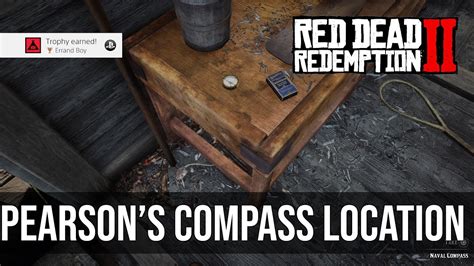 Pearsons Naval Compass Location Errand Boy Trophy Red Dead