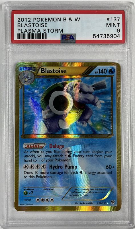 Mavin Pokemon Blastoise 137135 Bw Plasma Storm Psa 9 Mint Graded