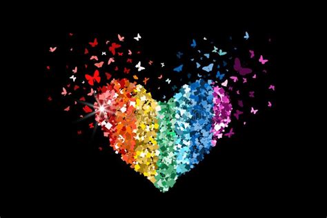 Glitter Rainbow Heart Stock Vector Illustration Of Green 90585757
