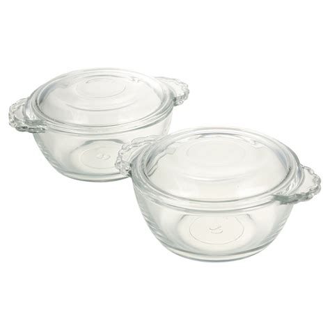 2,3l casserole pot with lid. 2 4 6 Pasabahce Glass Mini Casserole Round Dish With Lid ...