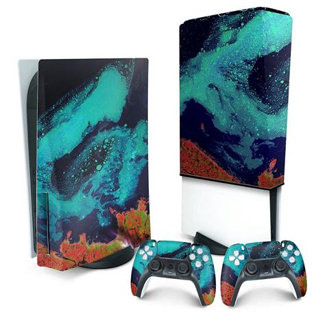 Kit Ps5 Skin E Capa Anti Poeira Abstrato 105 Pop Arte Skins