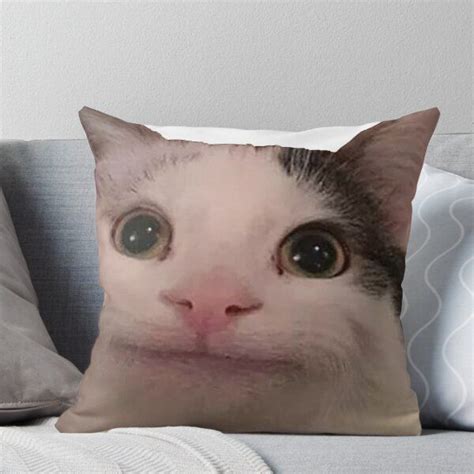 Polite Cat Meme Funny Cat Meme Throw Pillow By Elevengraphics Cat