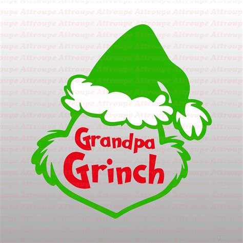 Grandpa Grinch Christmas Dr Seuss Svg Svg Dxf Cricut Etsy