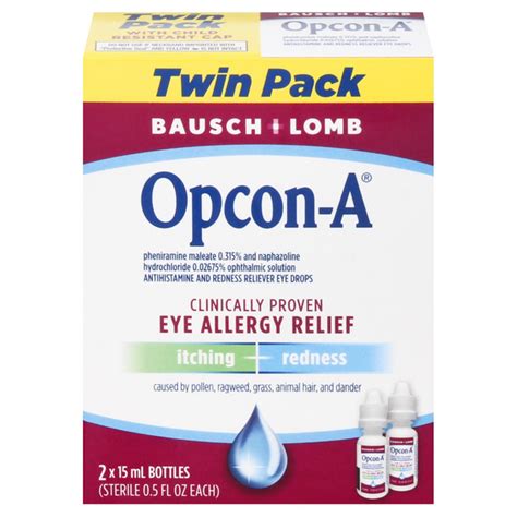 Save On Bausch And Lomb Opcon A Eye Allergy Relief Eye Drops 2 Ct Order