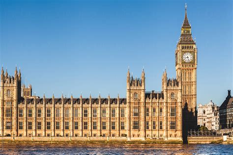 Big Ben And Palace Of Westminster Gothic Revival Architecture In