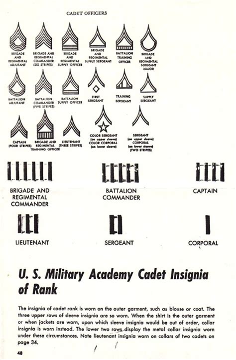 US Military Academy Cadet Insignia Military Ranks Military Insignia Military Academy Military