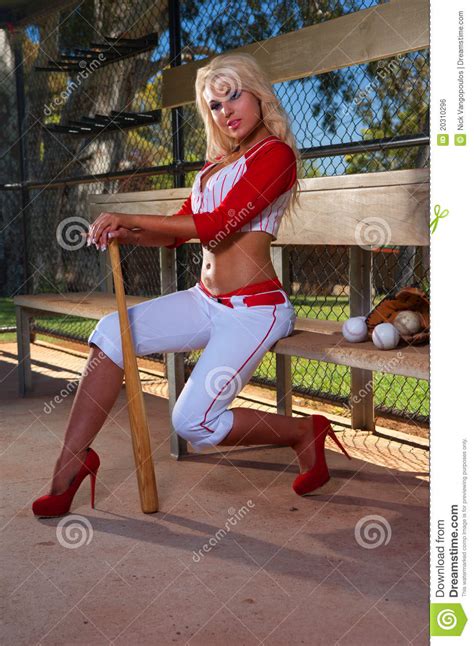 Baseball Girl Stock Photo Image Of Adult Alluring Tempting 20310296