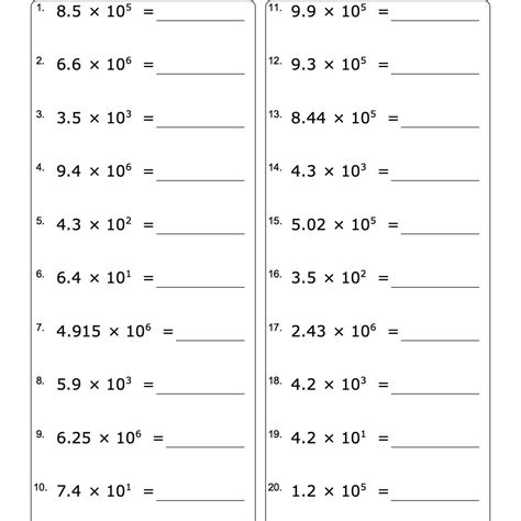 Powers Of 10 Worksheets Photos