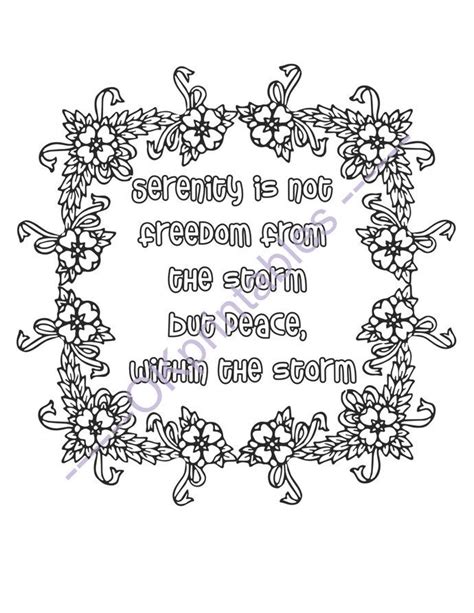 Full Serenity Prayer Coloring Page Coloring Pages Ser