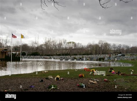 Flooded Cemetery Stock Photo Alamy