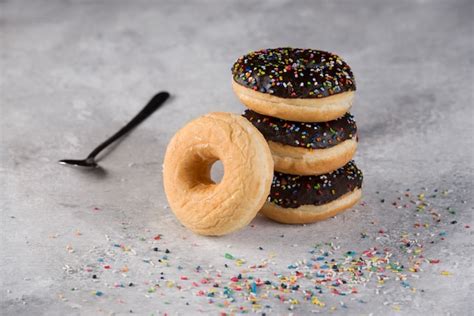Premium Photo Fresh Tasty Donuts With Glaze