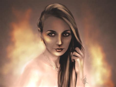 Young Woman By Firelight By Gersifgalsana On Deviantart