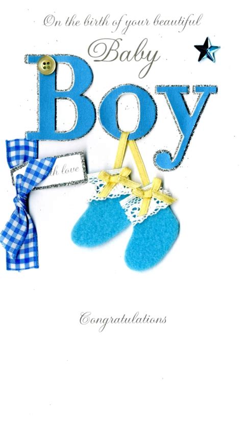 Knit booties baby shower greeting card. Beautiful New Baby Boy Luxury Champagne Greeting Card | Cards | Love Kates