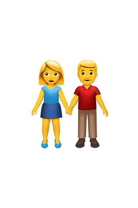The Emoji 👫 Woman And Man Holding Hands Depicts Two Human Figures One