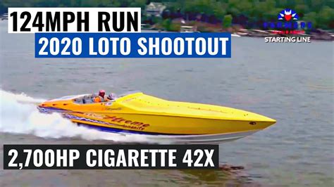 Twin Turbo 2700 Horsepower Cigarette 42x Speedboat Runs 124mph At Lake