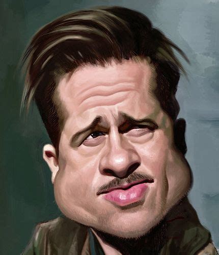 Brad Pitt Celebrity Caricatures Funny Caricatures Caricature