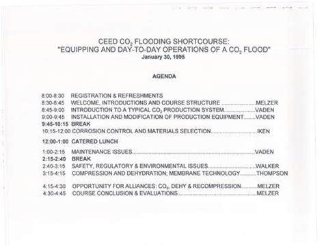 1995 ceed co2 flooding short course equipping and day to day operations of a co2 flood co2