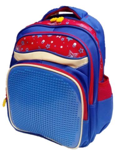 Details About Kids School Bag Backpack Rucksack Fun Pixel Puzzle Make