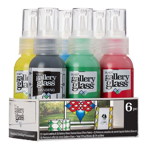 Plaid Gallery Glass Paint Basic Set 6 The Drawing Room