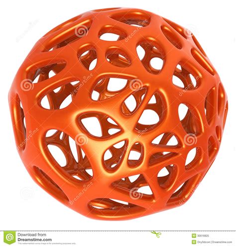 3d Metallic Abstract Sphere Stock Illustration Illustration Of