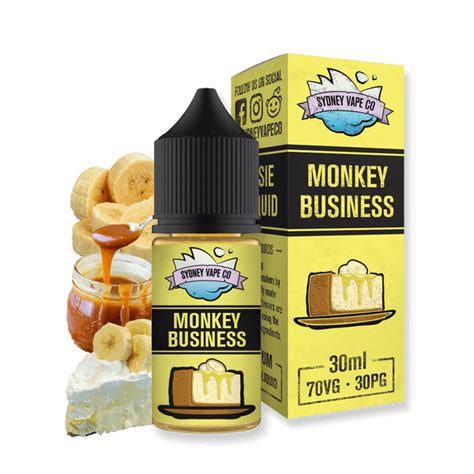 Monkey Business By Sydney Vape Co Premium Australian E Liquid Flavour