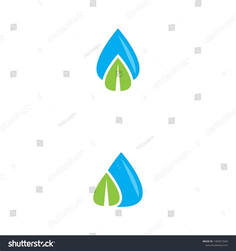 Set Water Leaf Icons Stockvektorkép Jogdíjmentes 1405812560