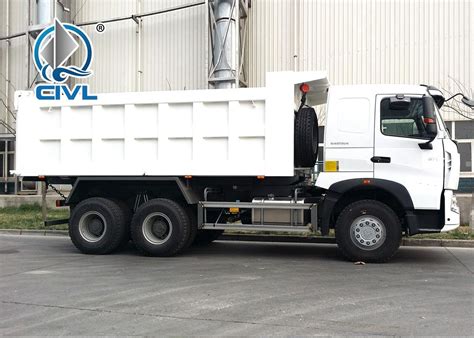 White 371hp Tipper Heavy Duty Dump Truck For Bad Road Condition Overloading