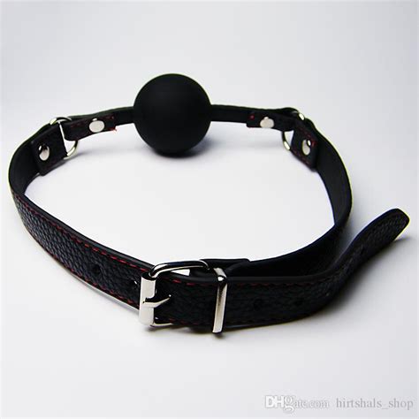 Standard Sized Silicone Ball Gag With Leather Strap Choose Adult Slave Bondage Gags Play Sex Toy