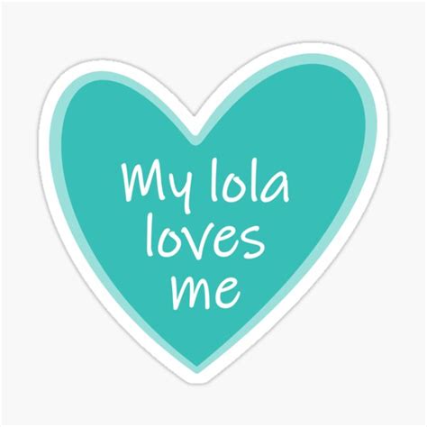 Lola Loves Me Heart Sticker For Sale By Eg Studio Redbubble