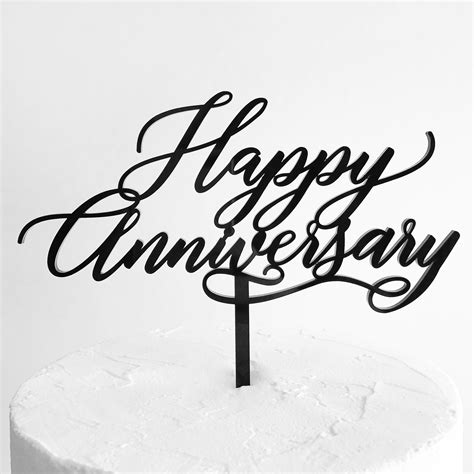 Glitter letter cake toppers anniversary happy birthday party decoration 3pcs/lot. Happy Anniversary Cake Topper | SANDRA DILLON DESIGN