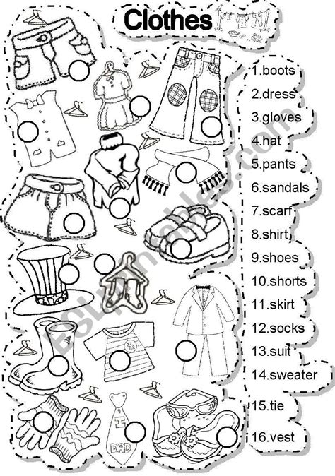 Clothes Match Esl Worksheet By Im Lety