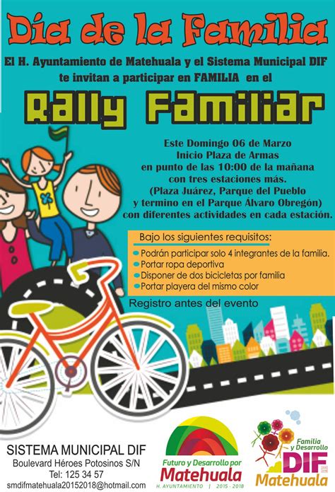 Smdif Invita A Participar En Rally Por El Dia De La Familia Sistema