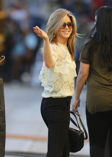 Jennifer Aniston Arrives At Jimmy Kimmel Live In Hollywood Hawtcelebs