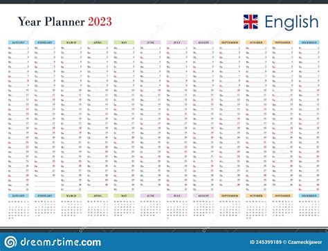 Planner Calendar For 2023 Wall Organizer Yearly Planner Template