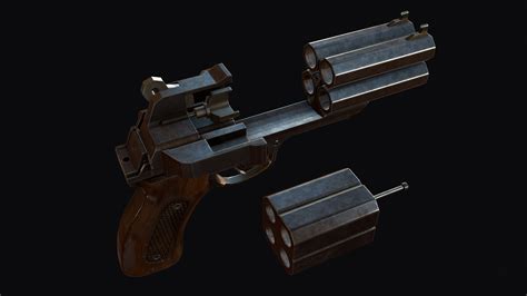 22 Barrage Revolver First Texture Pass Expl View At Fallout New Vegas