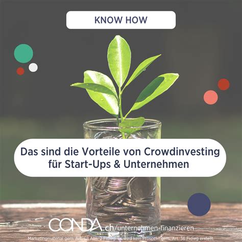 Das Bietet Crowdinvesting Deinem Unternehmen Conda Schweiz