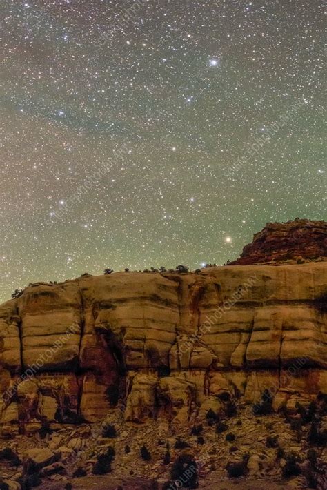 Night Sky Over Canyonlands National Park Usa Stock Image C0426260