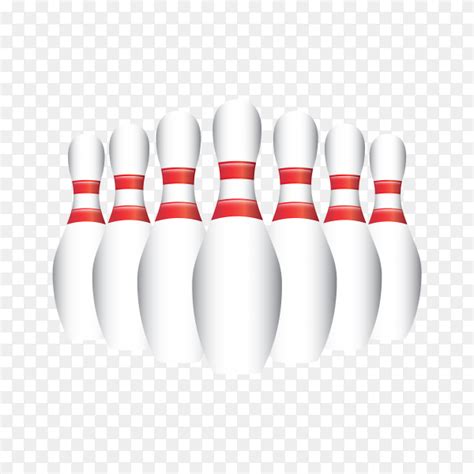 Illustration Of White Bowling Pins Over On Transparent Background Png